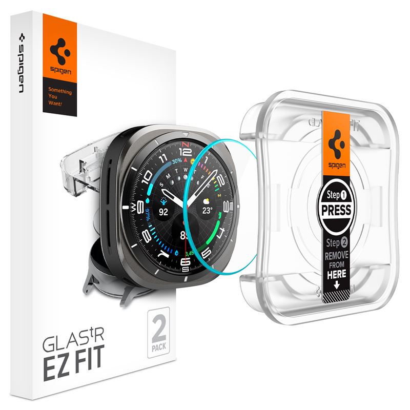 Ochranné sklo pro Samsung Galaxy Watch Ultra Spigen Glass tR EZ Fit 2 Pack - transparentní