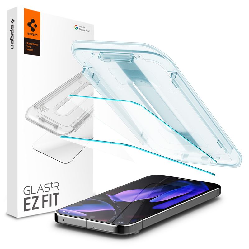 Ochranné sklo pro Google Pixel Spigen Glass tR EZ Fit 2 Pack, Google Pixel 10/9 Pro XL - transparentní
