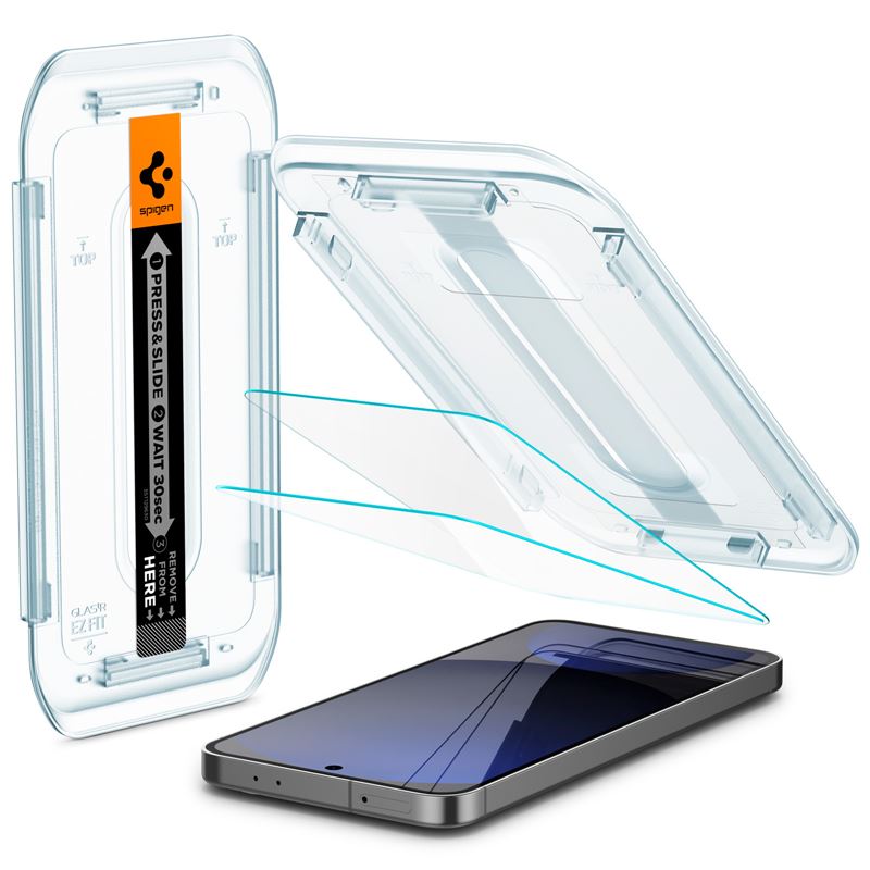 Ochranné sklo pro Samsung Galaxy Spigen Glass tR EZ Fit 2 Pack, Samsung Galaxy S24 FE/A56 5G - transparentní