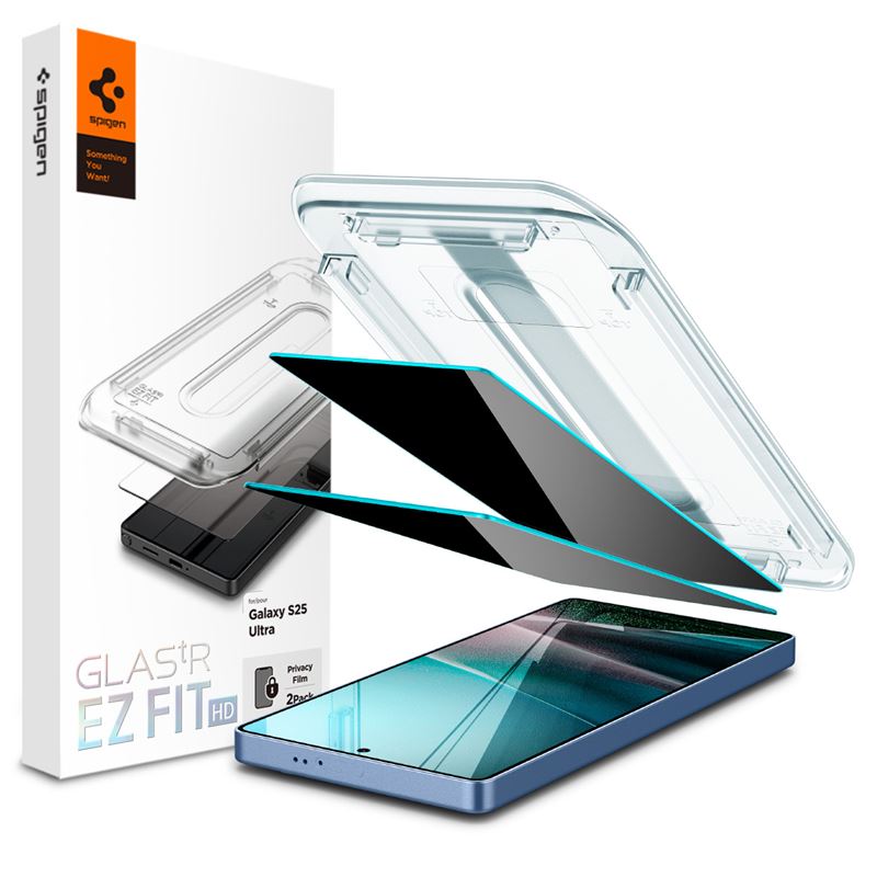 Ochranné sklo pro Samsung Galaxy S25 Ultra Spigen Glass tR EZ Fit HD (Privacy) 2 Pack - transparentní