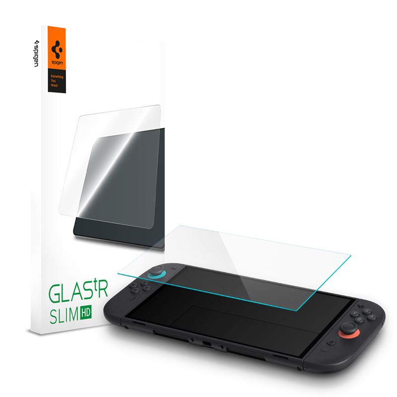 Ochranné sklo pro Nintendo Switch 2 Spigen Glass tR Slim HD 2 Pack - transparentní