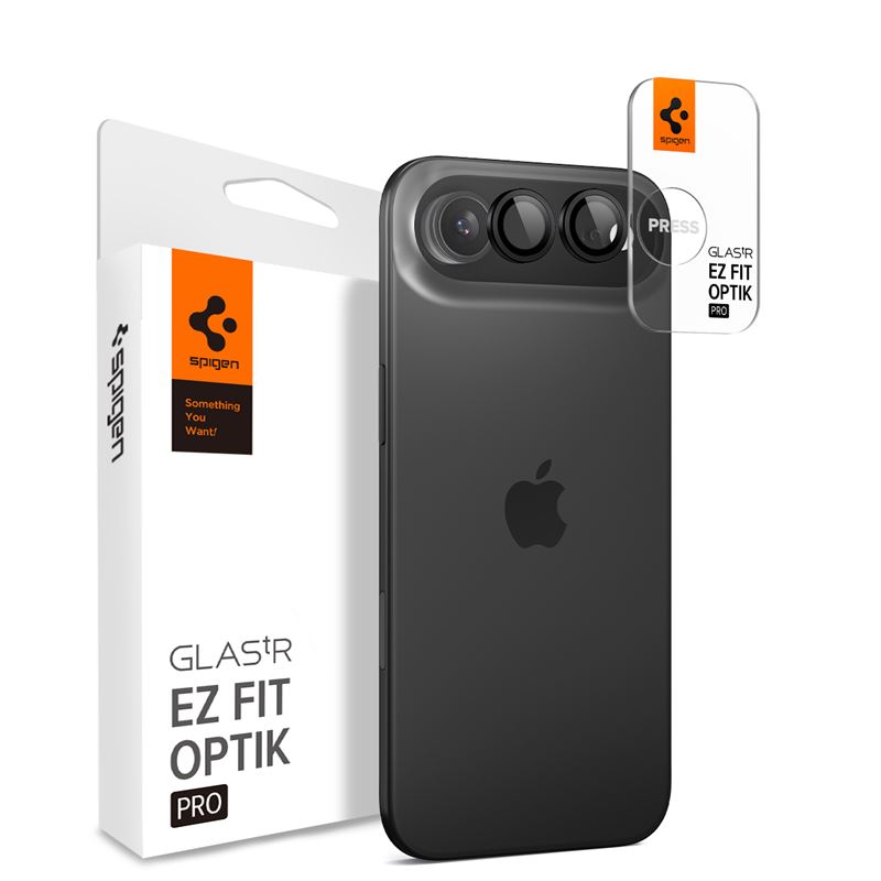 Ochranné sklo na objektiv pro iPhone Air Spigen Glass tR EZ Fit Optik Pro 2 Pack - černá