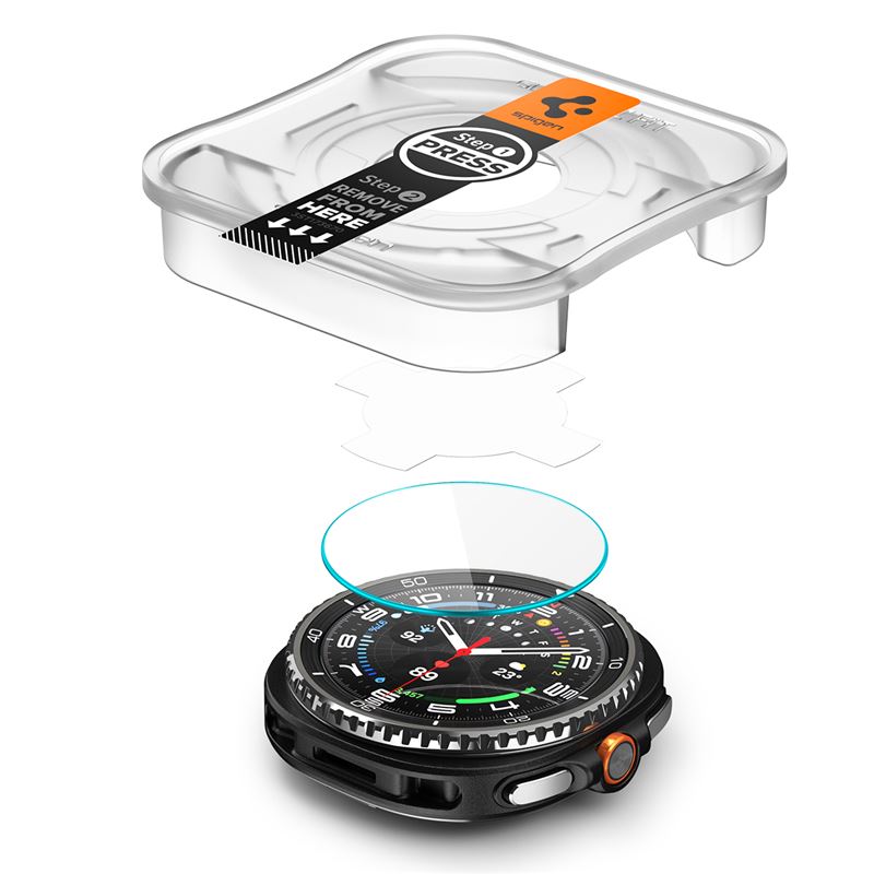Ochranné sklo pro Samsung Galaxy Watch 8 Classic (46mm) Spigen Glass tR EZ Fit 2 Pack - transparentní