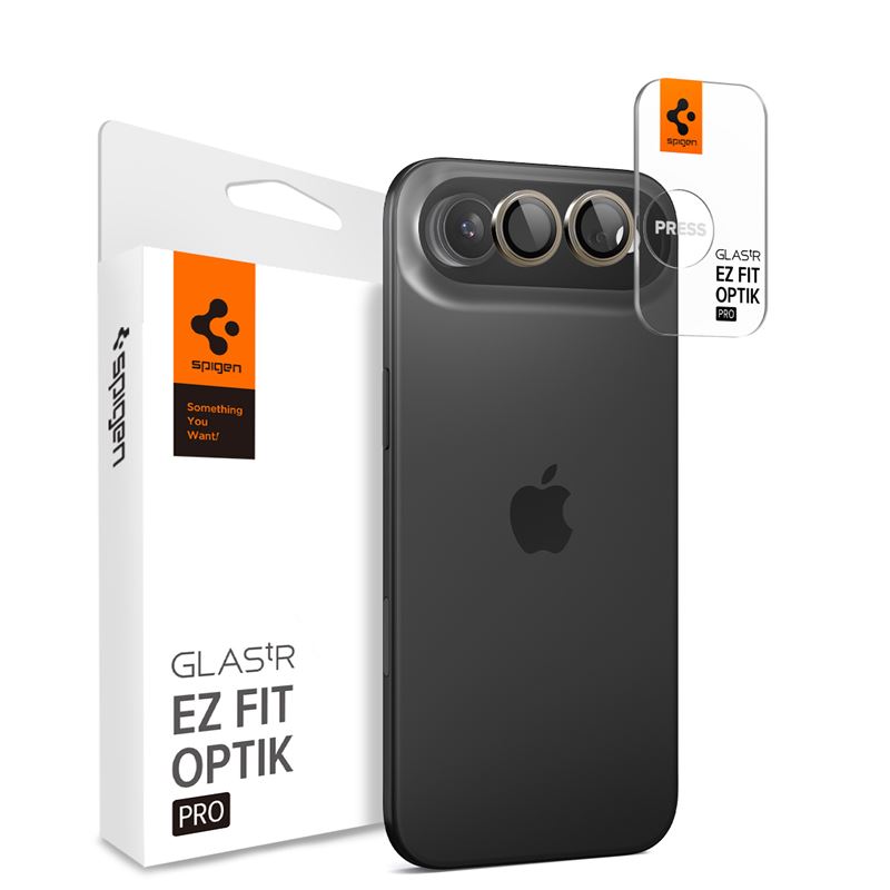 Ochranné sklo na objektiv pro iPhone Air Spigen Glass tR EZ Fit Optik Pro 2 Pack - zlatá