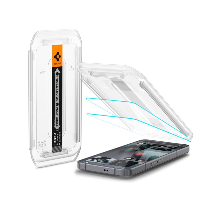 Ochranné sklo pro Nothing Phone (3) Spigen Glass tR EZ Fit 2 Pack - transparentní