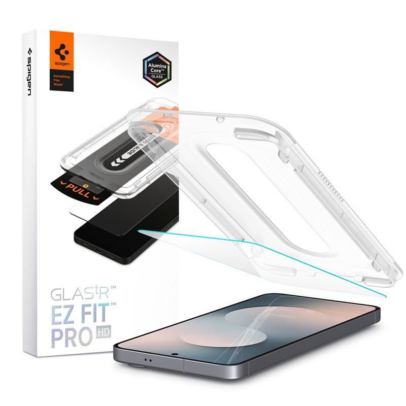 Ochranné sklo pro Samsung Galaxy S25 FE Spigen Glass tR EZ Fit Pro HD 1 Pack - transparentní