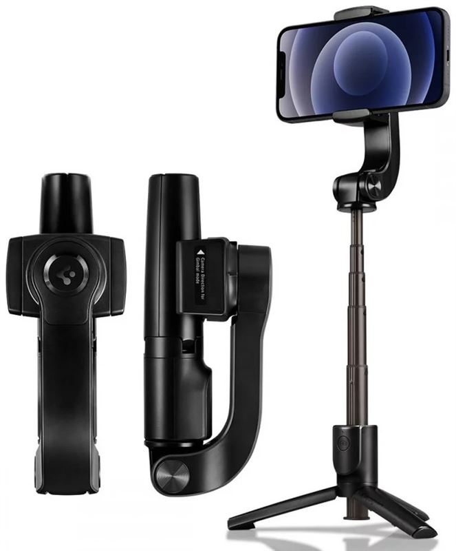 Selfie tyč s trojnožkou Spigen Gimbal SelfieStick S610W Tripod - černá