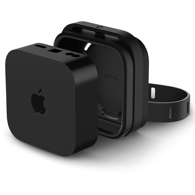 Silikonový držák pro Apple TV Spigen Silicone Fit Mount, Apple TV 4K 3th Gen (2022) - černá
