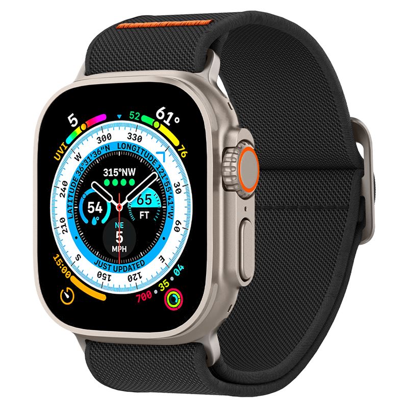 Pásek pro Apple Watch Spigen Lite Fit Ultra, Apple Watch 49mm/46mm/45mm/44mm/42mm - černá