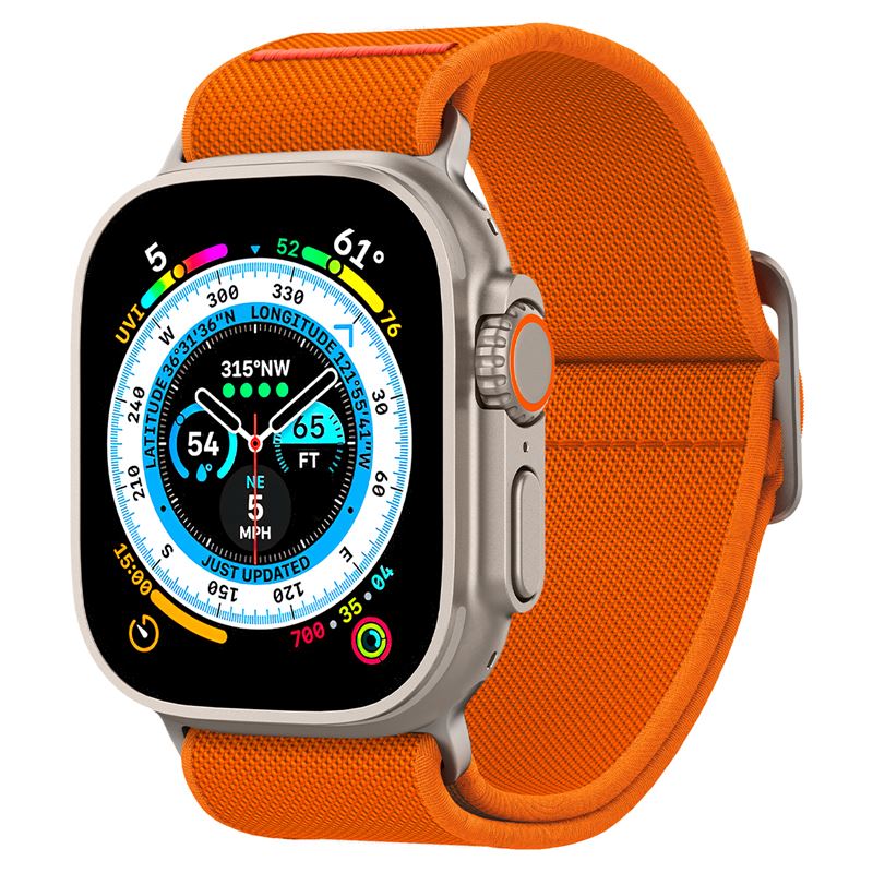 Pásek pro Apple Watch Spigen Lite Fit Ultra, Apple Watch 49mm/46mm/45mm/44mm/42mm - oranžová