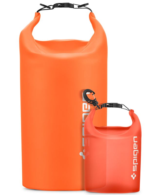 Nepromokavý vak s pouzdrem Spigen Aqua Shield WaterProof Dry Bag 20L + 2L A630 - oranžová