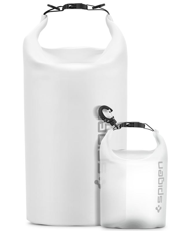 Nepromokavý vak s pouzdrem Spigen Aqua Shield WaterProof Dry Bag 20L + 2L A630 - bílá