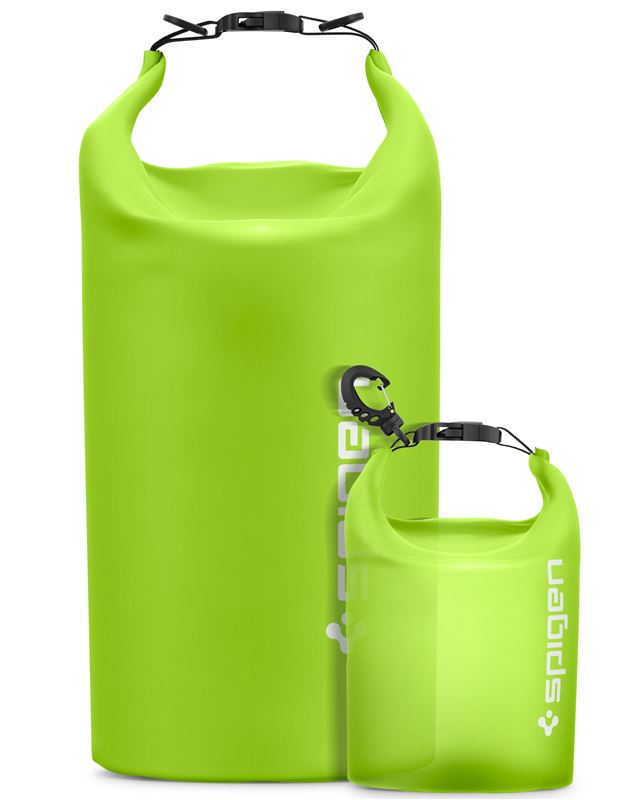 Nepromokavý vak s pouzdrem Spigen Aqua Shield WaterProof Dry Bag 20L + 2L A630 - zelená