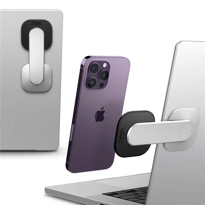 Držák telefonu Spigen OneTap Monitor/Laptop Mount S312 - stříbrná