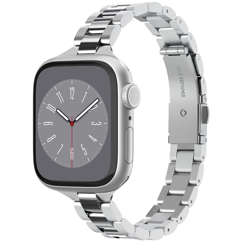 Pásek pro Apple Watch Spigen Modern Fit 316L Band, Apple Watch 42mm/41mm/40mm/38mm - stříbrná