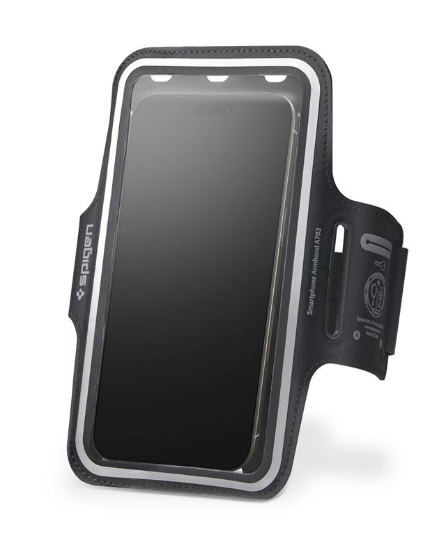 Pouzdro na ruku Spigen Dynamic Shield Armband A703 - černá