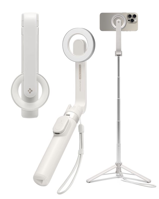 Selfie tyč s trojnožkou Spigen MagSafe Tripod Selfie Stick - béžová