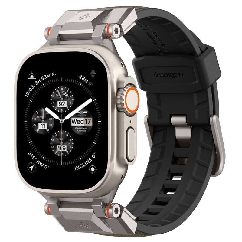 Pásek pro Apple Watch Spigen DuraPro Armor, Apple Watch 49mm/46mm/45mm/44mm - zelená
