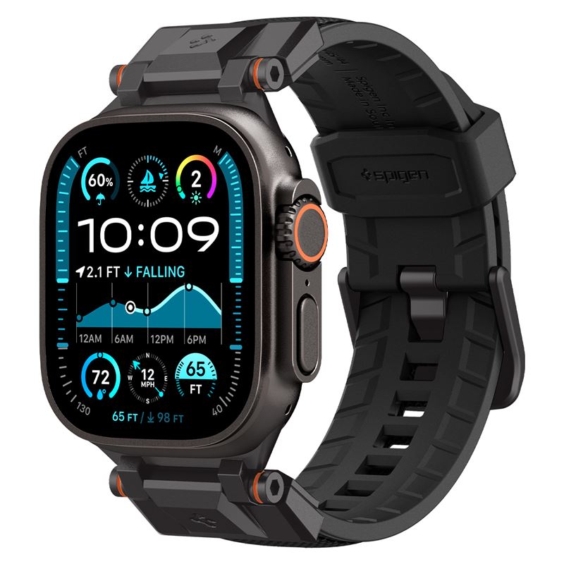 Pásek pro Apple Watch Spigen DuraPro Armor, Apple Watch 49mm/46mm/45mm/44mm - černá