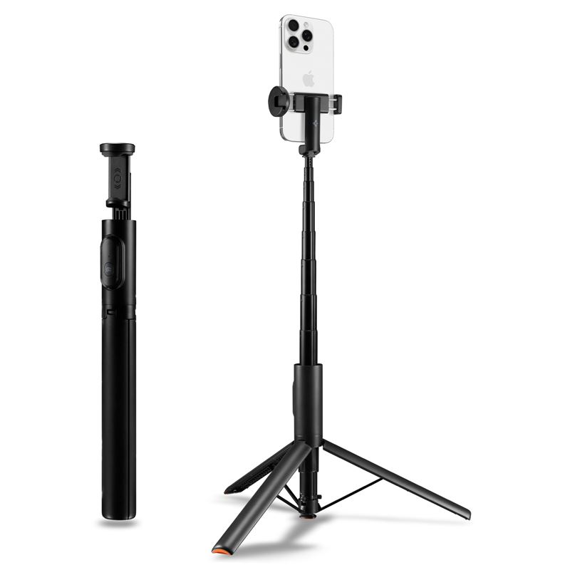 Selfie tyč s trojnožkou Spigen Tripod Selfie Stick MagSafe Auto-Open - černá