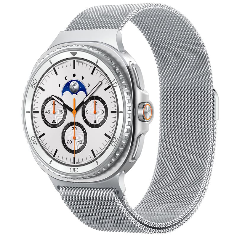 Pásek pro Samsung Galaxy Watch 8 Spigen Metal Fit, Samsung Samsung Galaxy Watch 8 (40/44/46mm) - stříbrná