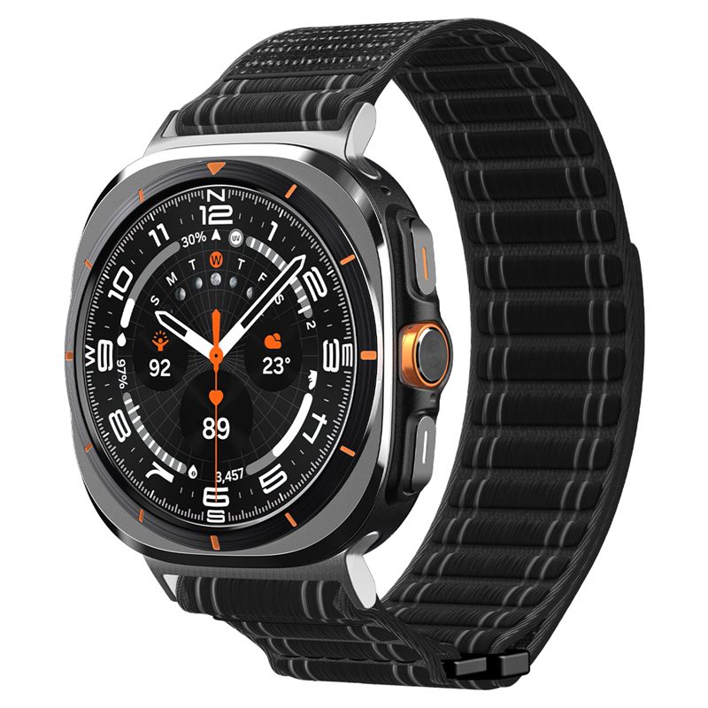 Pásek pro Samsung Galaxy Watch Ultra Spigen Fabric Band (hook-and-loop), Samsung Galaxy Watch Ultra 47mm - černá