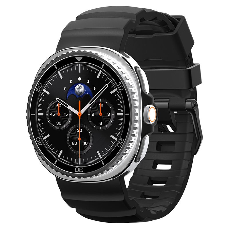 Pásek pro Samsung Galaxy Watch 8 Spigen Silicone Band, Samsung Galaxy Watch 8 46mm/44mm/40mm - černá