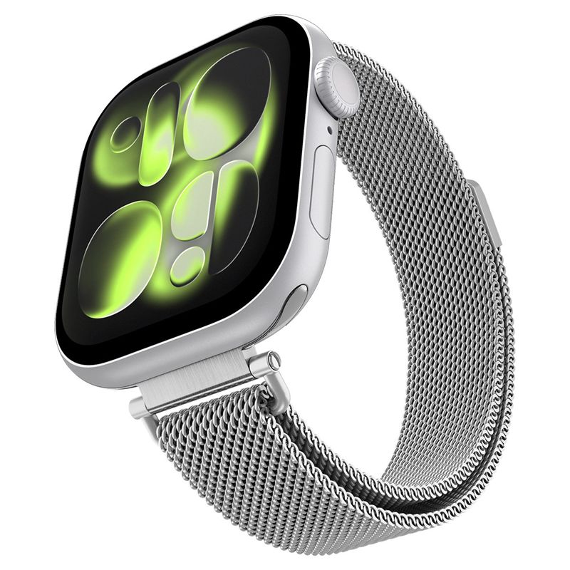 Pásek pro Apple Watch Spigen Metal Band, Apple Watch 42mm/41mm/40mm - stříbrná