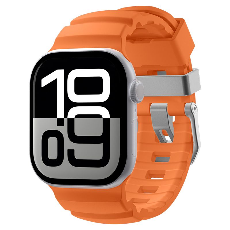 Pásek pro Apple Watch Spigen Silicone Band, Apple Watch 49mm/46mm/45mm/44mm - oranžová