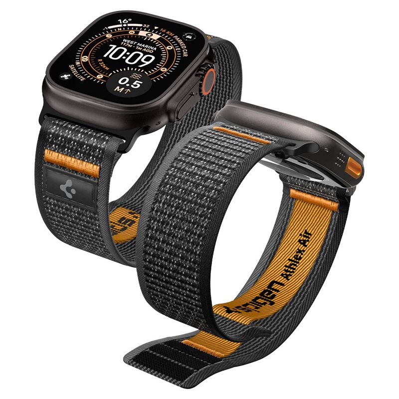 Sportovní řemínek pro Apple Watch Spigen Athlex Air 2 Active Band, Apple Watch 49mm/46mm/45mm/44mm - oranžová