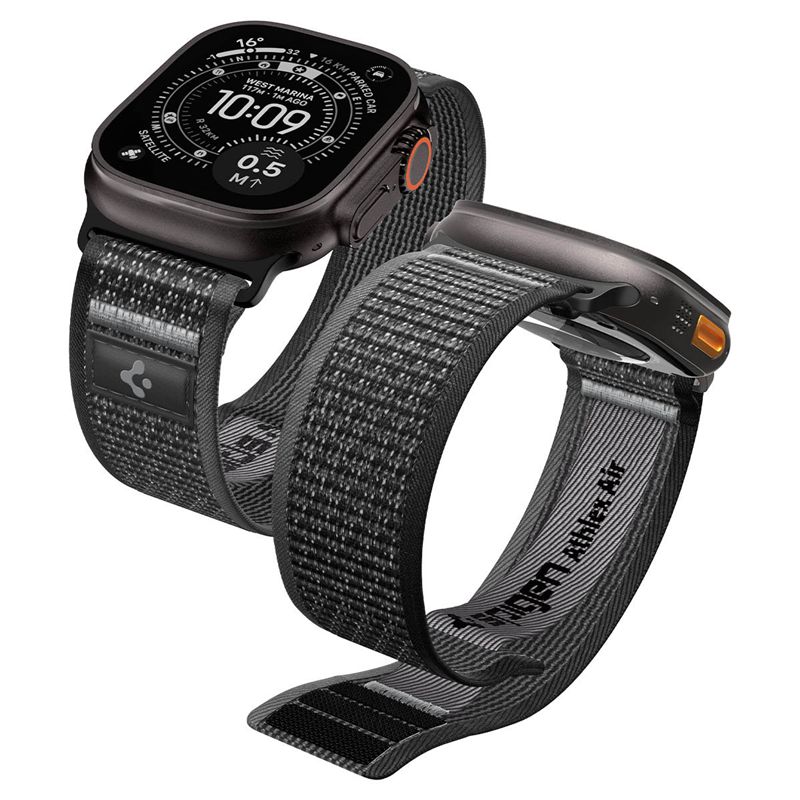 Sportovní řemínek pro Apple Watch Spigen Athlex Air 2 Active Band, Apple Watch 49mm/46mm/45mm/44mm - šedá