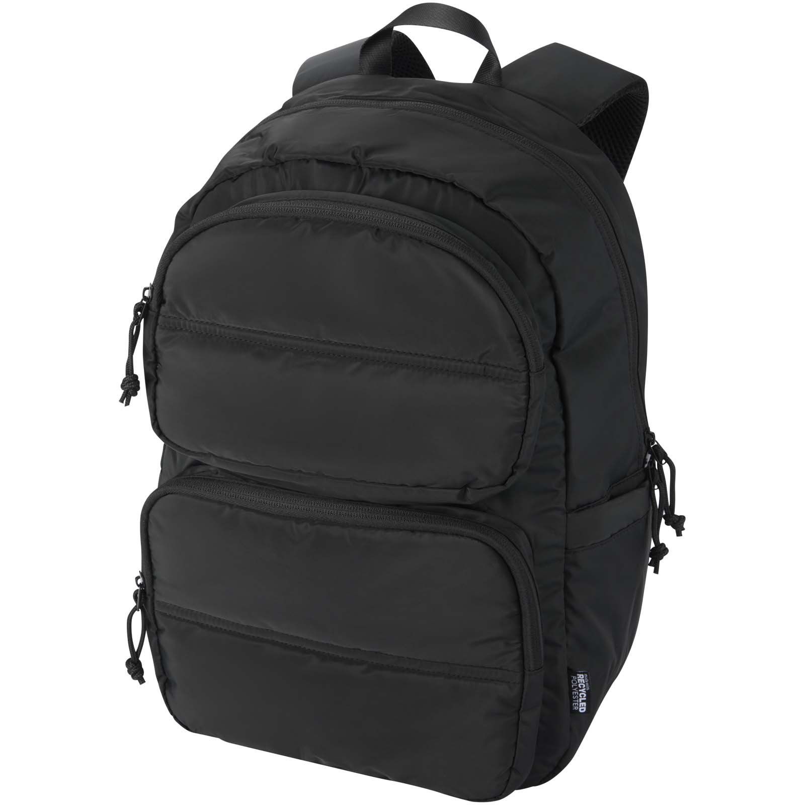 Taška na notebook Unbranded Puffer batoh na notebook velikosti 15,6″ z recyklovaného GRS, 18 l Solid black