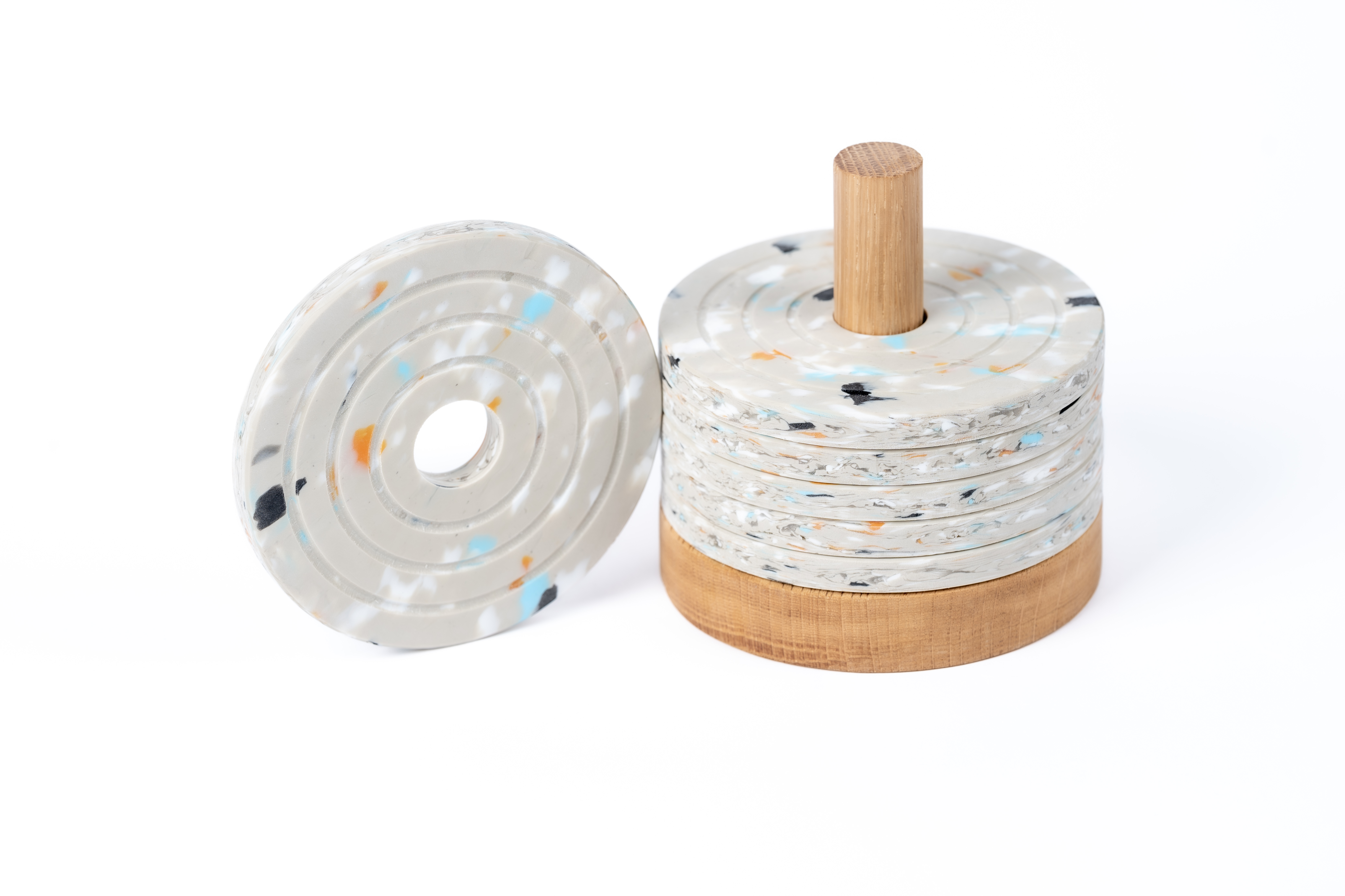 Podtácky na nápoje z recyklovaného plastu, sada 6 ks 