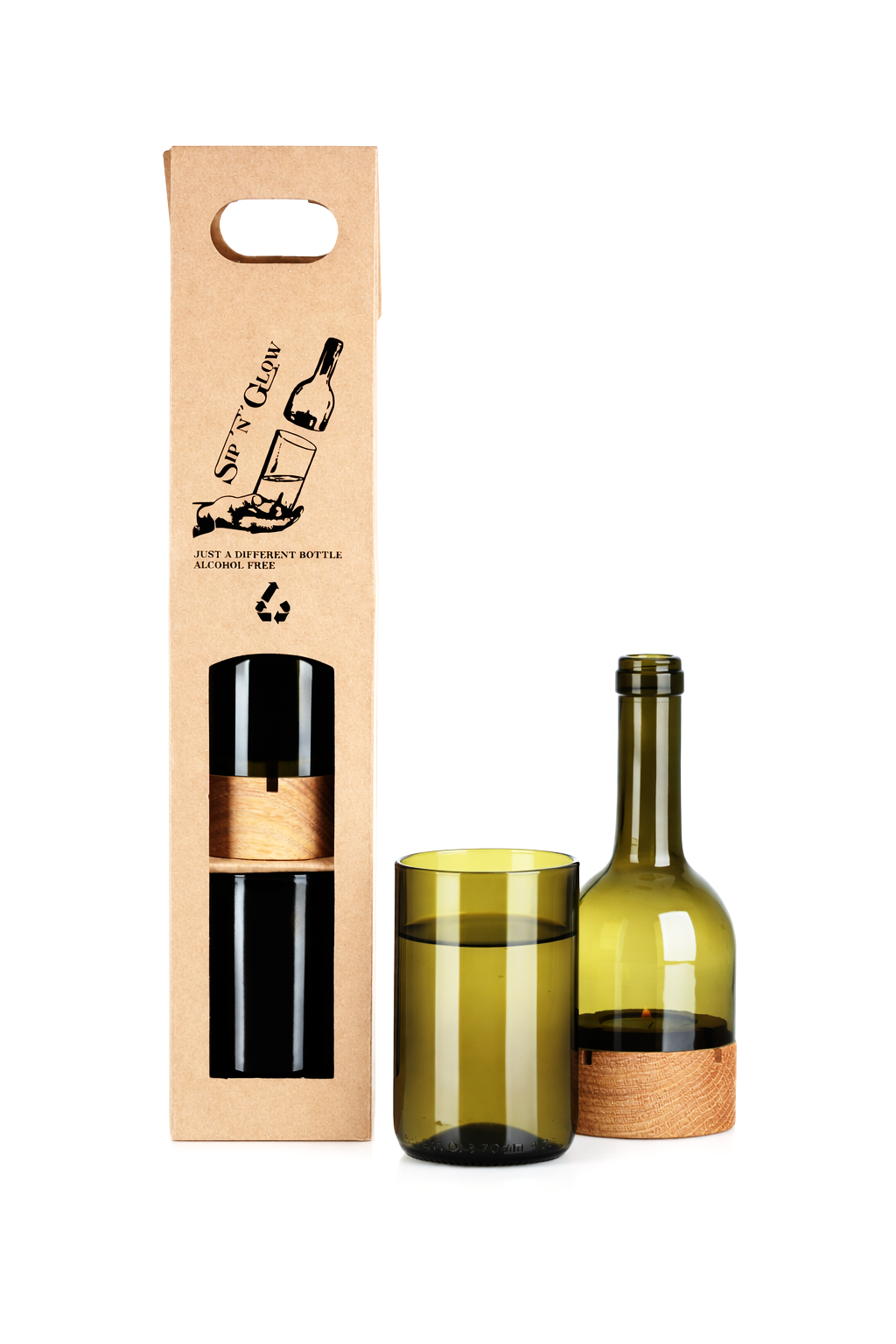 Dárková sada Sip´n´Glow Deluxe - olivová