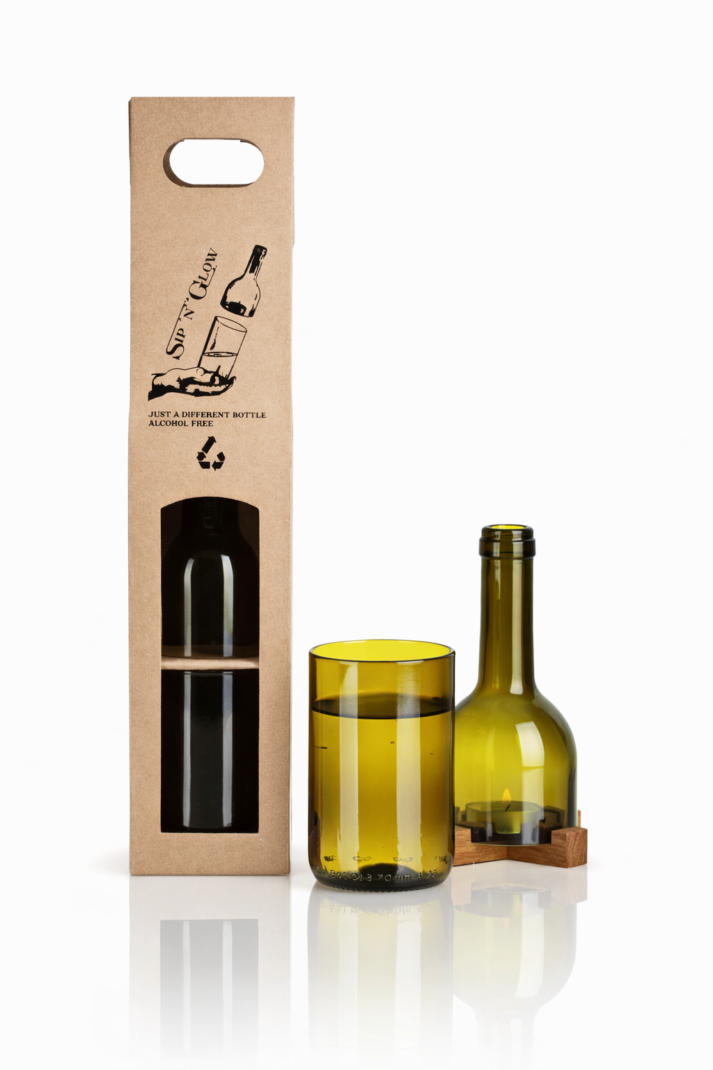 Dárková sada Sip´n´Glow Standard - olivová