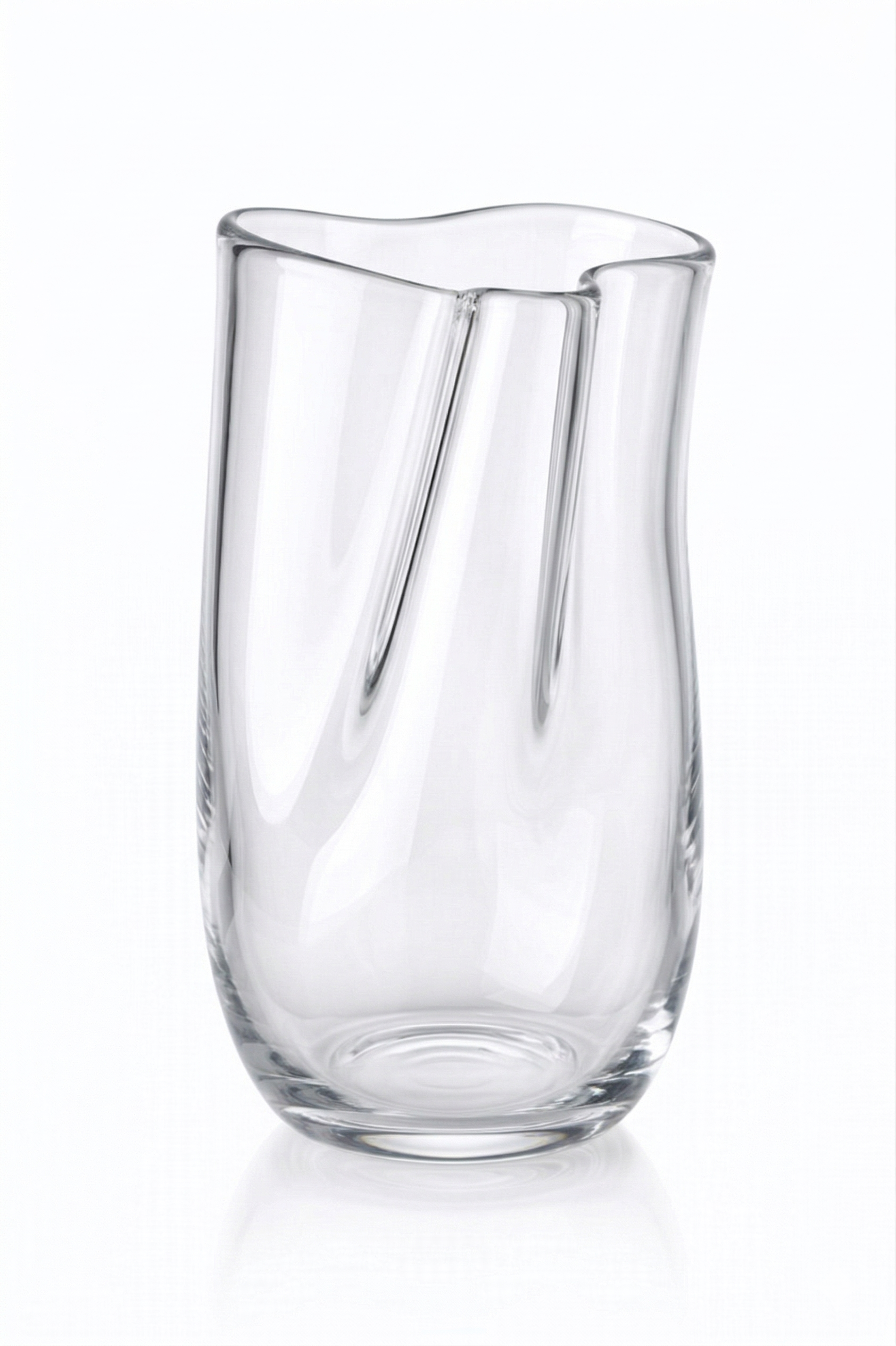 Organicky tvarovaná sklenice z lahve od vína 300 ml - čirá