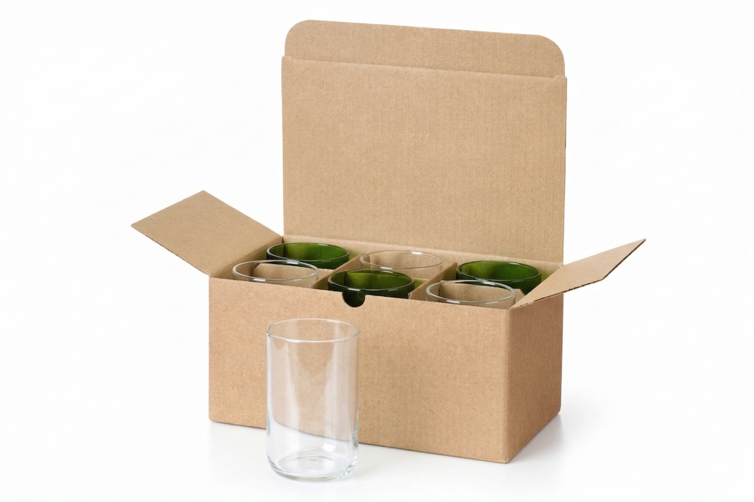 Sada 6 sklenic z lahví od vína