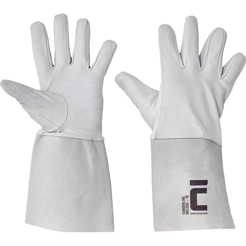 Celokožené pracovní rukavice SANDERLING WELDER - šedá,