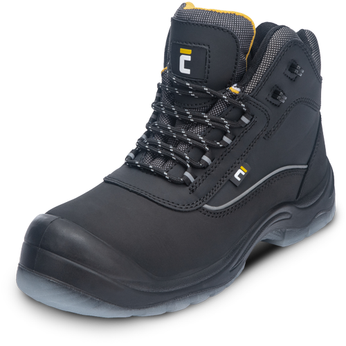 Kotníková bezpečnostní obuv BK TPU MF S3 CI SRC - černá / žlutá,