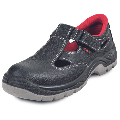 Pracovní sandály BONN O1 SR - černá / červená,