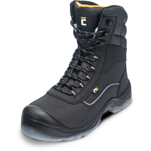 Vysoká pracovní obuv BK TPU MF S3 CI SRC - černá / žlutá,