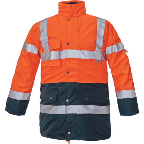 Pracovní reflexní bunda BI ROAD - navy / oranžová,