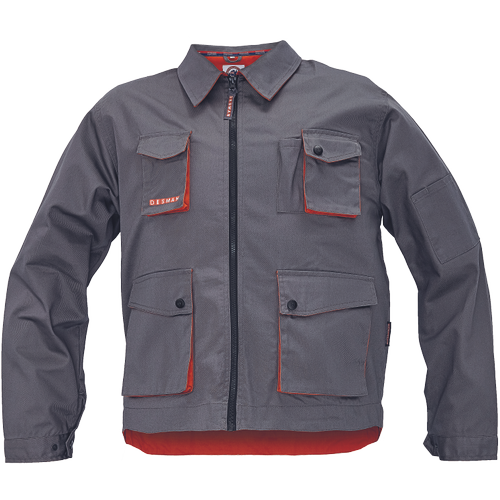 Pracovní bunda DESMAN - oranžová / šedá,