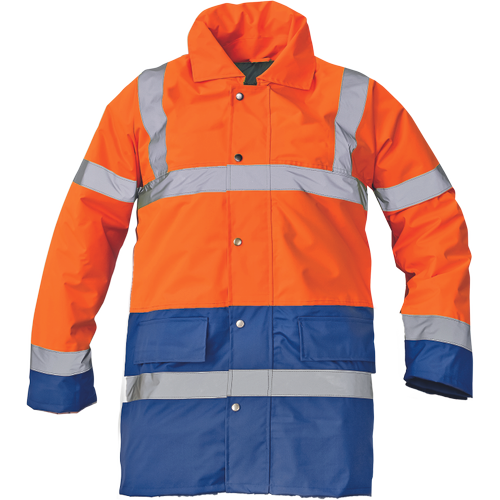 Pracovní reflexní bunda SEFTON - oranžová / royal / hv oranžová / royal modrá,