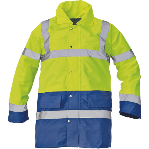 Pracovní reflexní bunda SEFTON - žlutá / royal / hv žlutá / royal modrá,