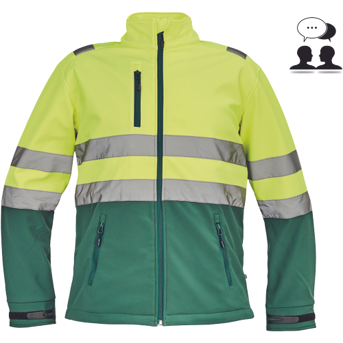 Pracovní reflexní bunda GRANADA HV SOFTSH - žlutá / zelená / hv žlutá,