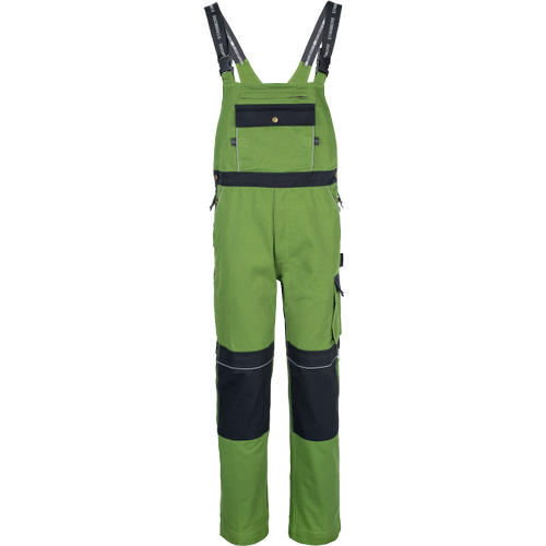 Pracovní kalhoty s laclem STANMORE - zelená / černá,