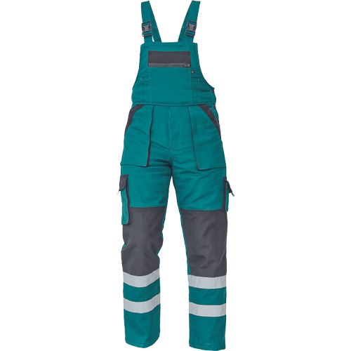 Pracovní reflexní kalhoty s laclem MAX WINTER RFLX - zelená / černá,