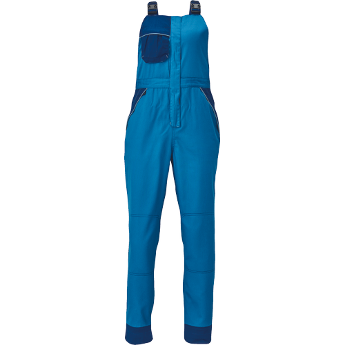 Dámské pracovní kalhoty s laclem MONTROSE LADY - royal / navy / royal modrá,