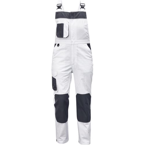 Pracovní kalhoty s laclem CREMORNE - bílá,